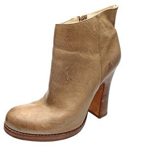 JEAN MICHEL‎ CAZABAT Lois Distressed Leather Chunky Booties